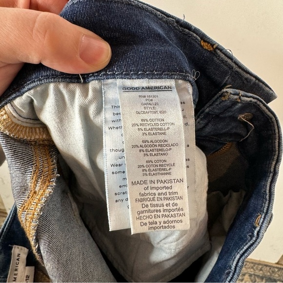 Good American Always Fits Good Curve Straight Jeans Size 6/12 - Picture 6 of 7